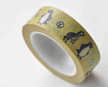 Animals Washi Tape Penguin Panda Zebra 15mm x 10M A12979
