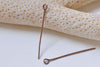 200 pcs Antique Copper Eye Pin Jewelry Findings 32mm  A1366