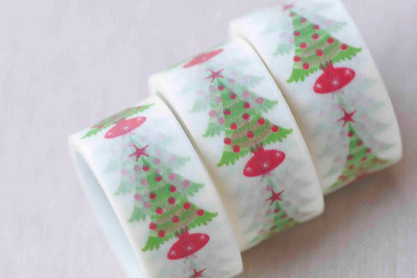 Christmas Tree Washi Tape Scrapbook Supply 20mm Wide x 5M Roll A13086