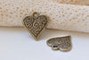 10 pcs Antique Bronze Small Heart Charms 15x16mm A4388