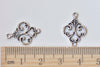 Antique Bronze/Silver Fancy Connector Charms 13x19mm Set of 20