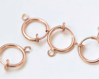 10 pcs Rose Gold Hoop Earring Non-Pierced Open Loop Ear Clips A1712