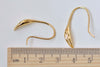 10 pcs 24K Gold Plated Brass Calla Lily Flower Hook Earwire Findings A5763