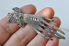 5 pcs Antique Silver Lady Hand Charms Pendants 30x69mm A4821