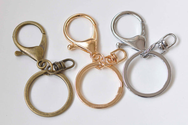 20pcs/lot Metal Key Rings Key Chains Antique Bronze Gold Rhodium