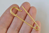 10 pcs Brass Safety Pins Kilt Pins Broochs 2 Inches Long