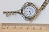 1 PC Antique Bronze Key Pocket Watch Necklace