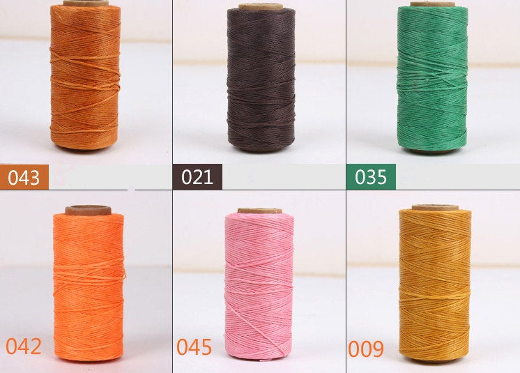 210D (1mm) Flat Wax Cord Polyester Thread For Leather Craft 200 meters