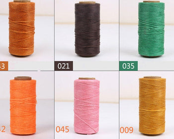 210D (1mm) Flat Wax Cord Polyester Thread For Leather Craft 200 meters