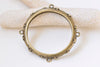 6 pcs Antique Bronze Circle Connector Pendants 43mm A3121