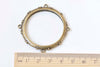 6 pcs Antique Bronze Circle Connector Pendants 43mm A3121