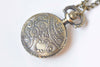 1 PC Antique Bronze Flower Pocket Watch Necklace A2620