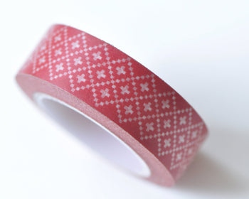 Red Self-Adhesive Washi Tape 15mm Wide x 10M Roll A13268
