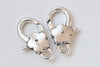 10 pcs Antiqued Silver Flower Lobster Clasps 13x27mm A618