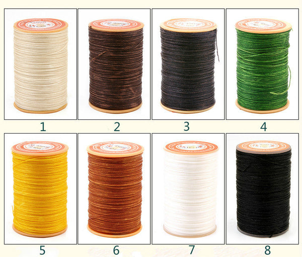 0.65mm Wax Cord Polyester Thread For Leather Craft 60 meters/65 yards