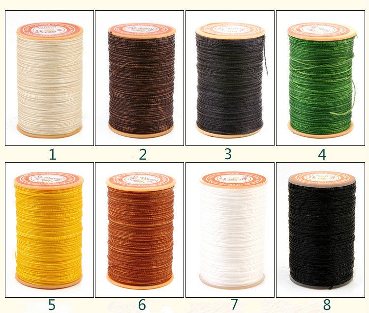 0.45mm Round Wax Polyester Thread Cord Leather Craft 65 yards