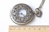 1 PC Antique Bronze Steampunk Pocket Watch Necklace A1378