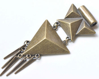 One Piece Antique Bronze Geometric Pendant A5429