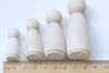 One Set of 8 Unfinished Solid Wood Peg Toy People Family Doll A1704