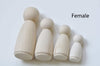 One Set of 8 Unfinished Solid Wood Peg Toy People Family Doll A1704