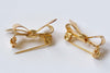 10 pcs Shiny Gold Bow Safety Pin Brooch Findings 17x28mm A7500