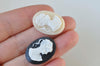 10 pcs Resin Victorian Lady Cameo Cabochon Assorted Color A5898