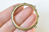6 pcs Antique Bronze Circle Connector Pendants 43mm A3121