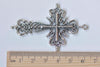 10 pcs Antique Silver Filigree Cross Pendants Charms 42x63mm A1790