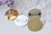 10 pcs Antique Bronze/Silver/Gold Round Brooch Back With 30mm Pad