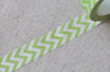 Green Chevron Wave Washi Tape 15mm Wide x 10m Roll A13254
