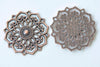 10 pcs Antique Bronze/Silver/Copper Flower Charms Pendants 31.5mm