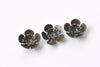 10 pcs Antique Bronze Brass 3D Plum Flower Bead Caps Findings A2199
