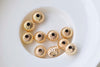 10 pcs 24K Champagne Gold Rondelle Spacer Beads 8mm A3836