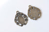 Dragon Settings Antique Bronze Oval Pendant Tray Set of 20 A696
