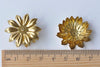 6 pcs Raw Brass Lotus Flower Beads Stamping Embellishments A510