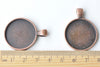 10 pcs Antique Copper Cabochon Base Settings  25mm Bezel A4720