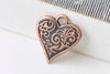 20 pcs Antique Copper Small Heart Charms 15x16mm A1717