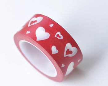 Love Heart Washi Tape Card Making & Stationery 20mm x 5M A13351