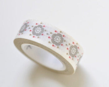 Flower Pattern Washi Tape Scrapbook Supply 15mm Wide x 10M Roll A12997