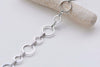 3.3 ft (1m) Silvery Gray Boho Round Circle Loops Chain Necklace A7356