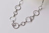3.3 ft (1m) Silvery Gray Boho Round Circle Loops Chain Necklace A7356