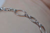 3.3 ft (1m) Silvery Gray Boho Round Circle Loops Chain Necklace A7356