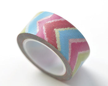 Colorful Chevron Adhesive Washi Tape 20mm Wide x 5M Roll A12397