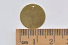 20 pcs Raw Brass Flat Round Blank Disc Coin Charms A5715