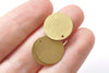 20 pcs Raw Brass Flat Round Blank Disc Coin Charms A5715