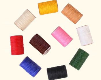 0.6mm Round Wax Cord Polyester Thread Hand Sewing Essential 50 meters