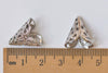 100 pcs Platinum Silvery Gray Iron Filigree Cone Bead Caps 16x16mm A2366