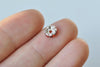 20 pcs Silver Rondelle Rhinestone Spacer Beads 6mm Mixed Color A3569