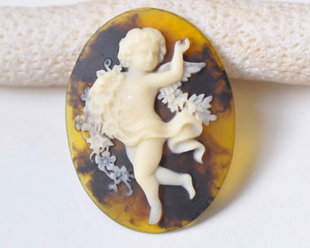 Gorgeous 1 pc Resin Angel Oval Cameo Cabochon 30x40mm A7690