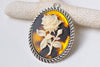 Gorgeous 1 pc Resin Rose Flower Oval Cameo Cabochon 30x40mm A7061